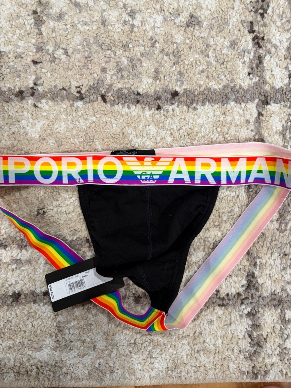 Emporio Armani Rainbow Waistband Black Jock